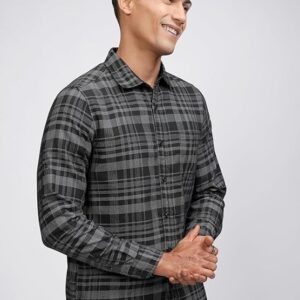 Locomotive Highlander Men's Slim Fit Casual Shirt | Checkered | Button Closure | Trendy, Breathable & Comtable All-Day Wear